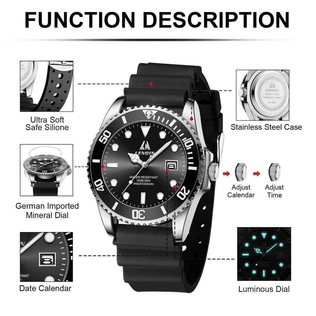 Waterproof Stainless Steel Mens Watch E906399