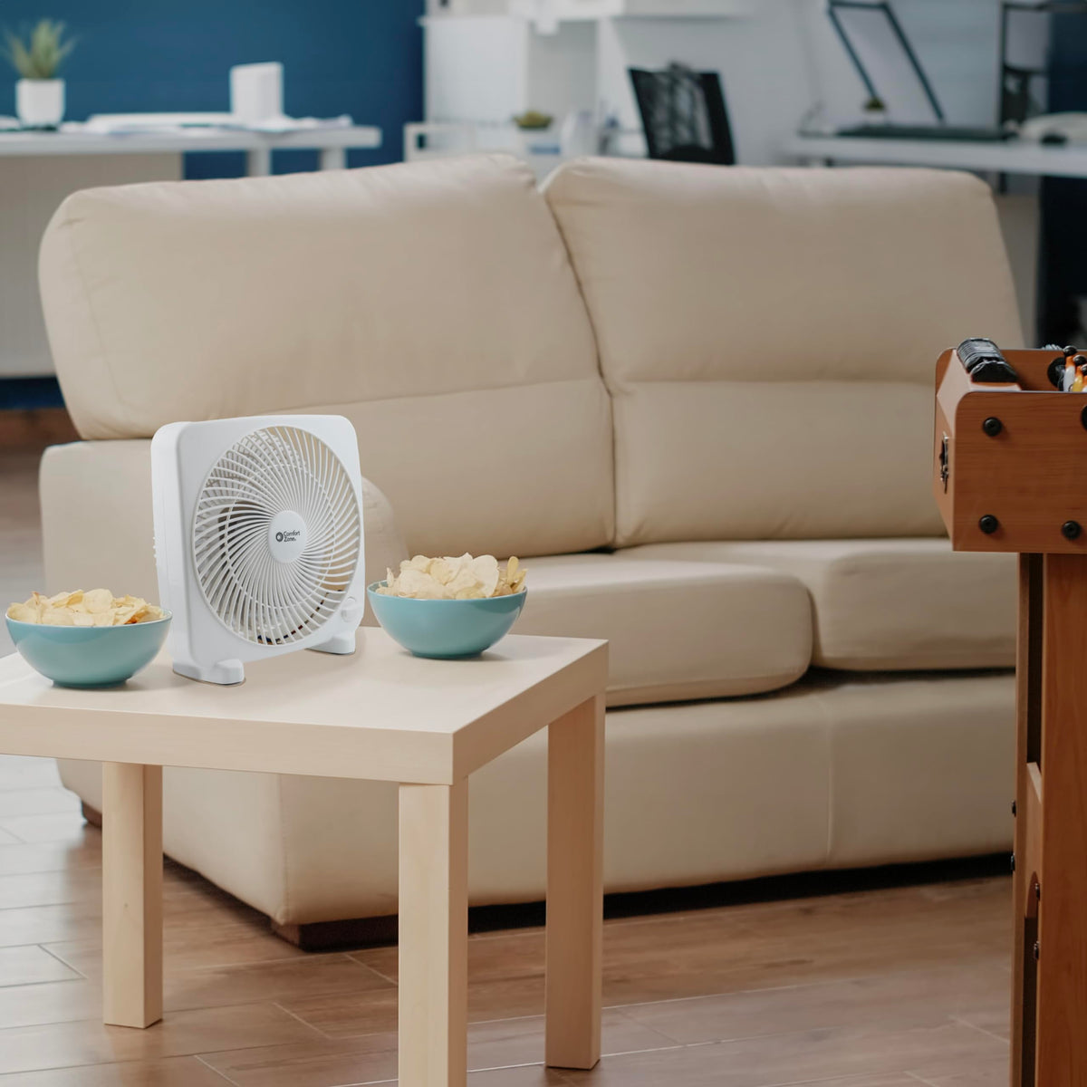 9 inch White 3 Speed Box Fan G112244