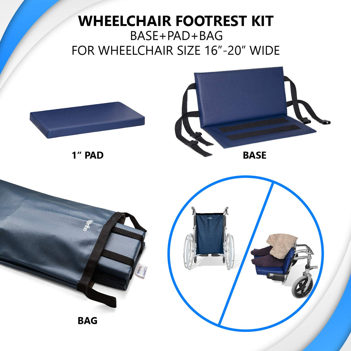 Wheelchair Foot-Rest Extender Elevating Pad P521325
