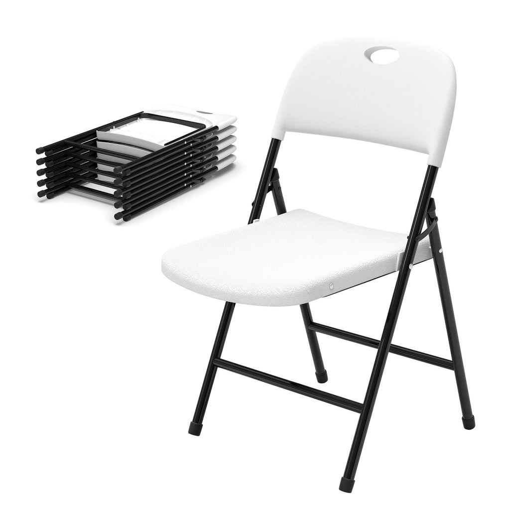 White 6 Pack Plastic Folding Chairs C463