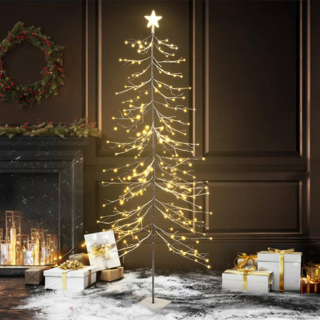 8 Ft Pre-Lit Twinkling Christmas Tree with Lights A9467