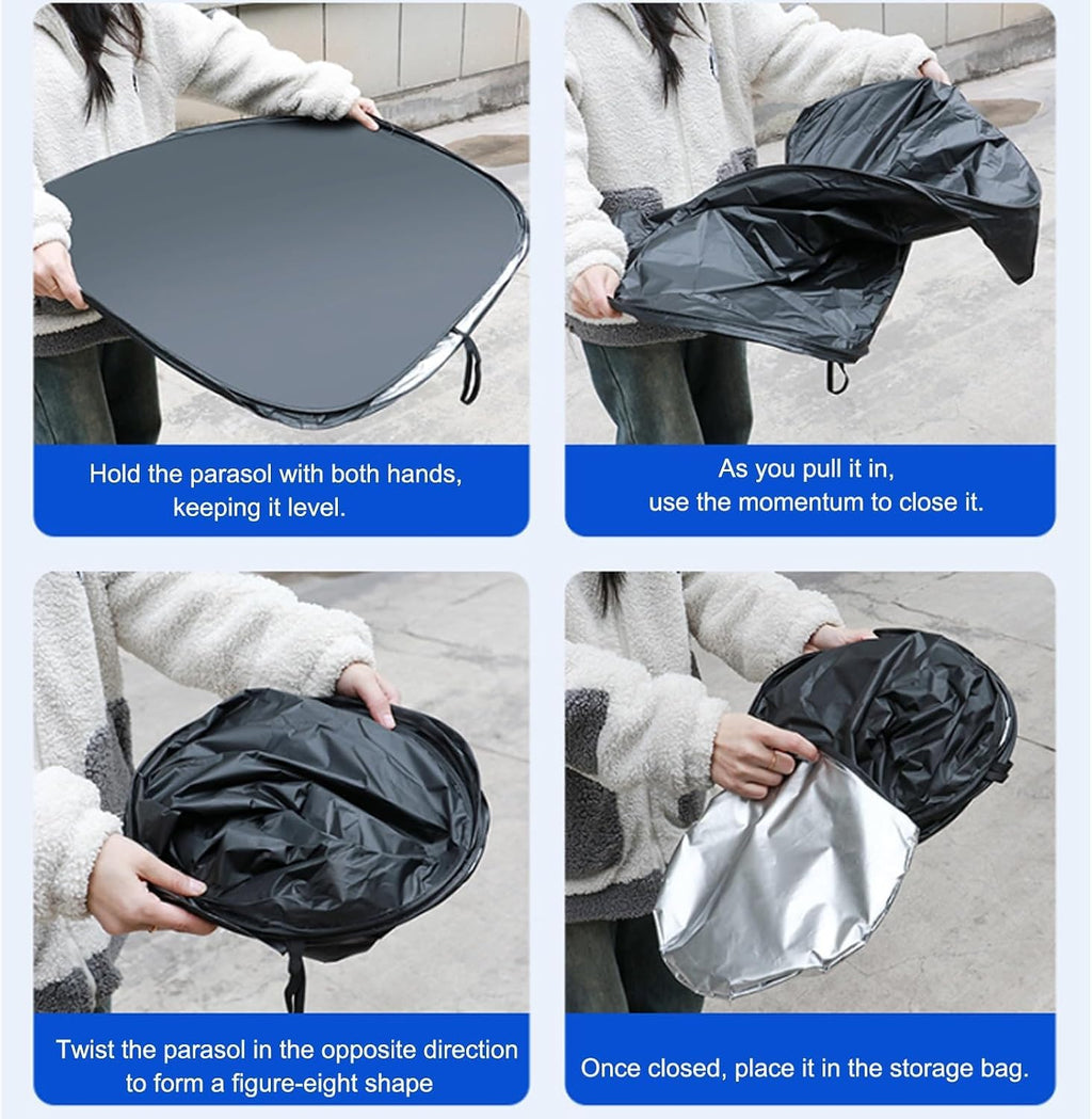 Front Window Sun Shade Foldable Reflective M373