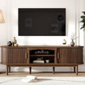 Mid Century TV Stand with Storage and Sliding Doors D7387