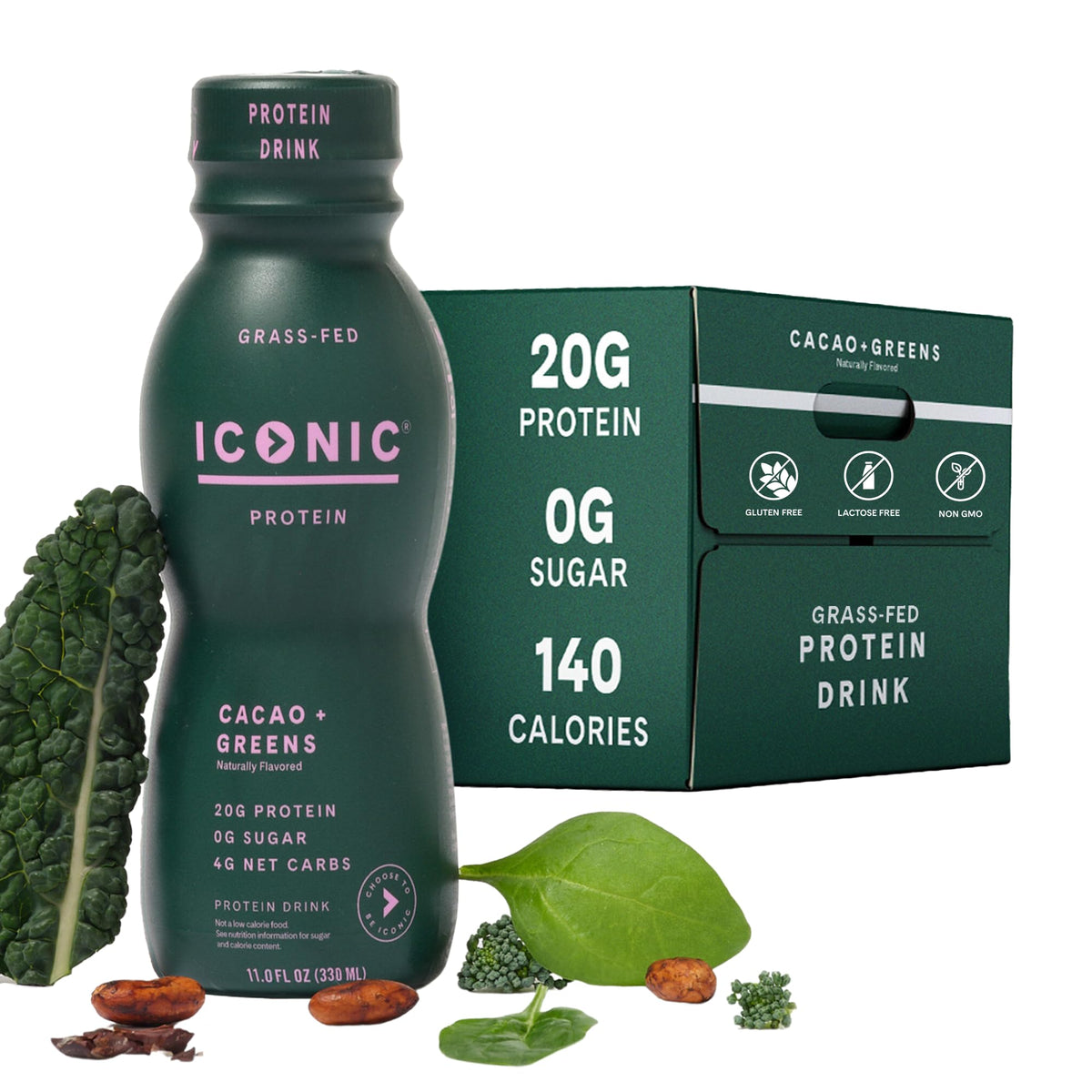 Cacao + Greens Protein Shake 12 Pack I807587