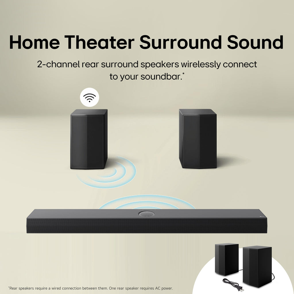 4.1 ch. Home Theater Soundbar with Rear Surround Speakers and Wireless Subwoofer B746