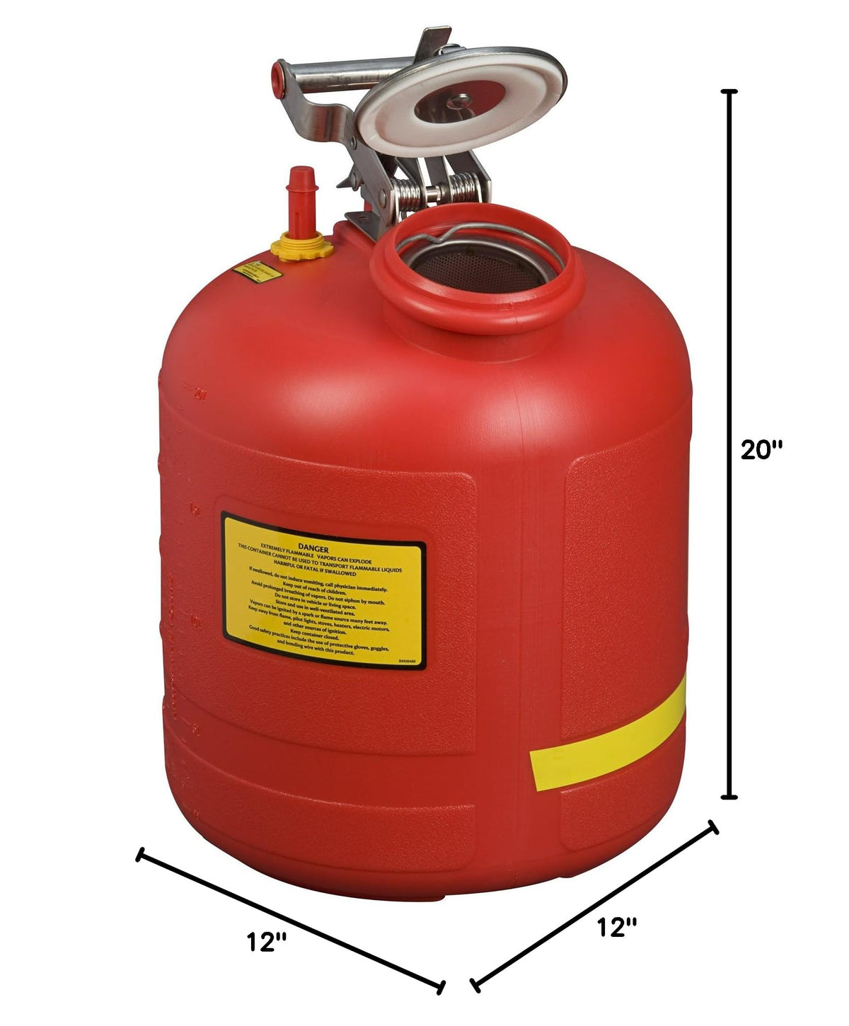 Polyethylene Safety Liquid Disposal Can with Stainless Steel B89045