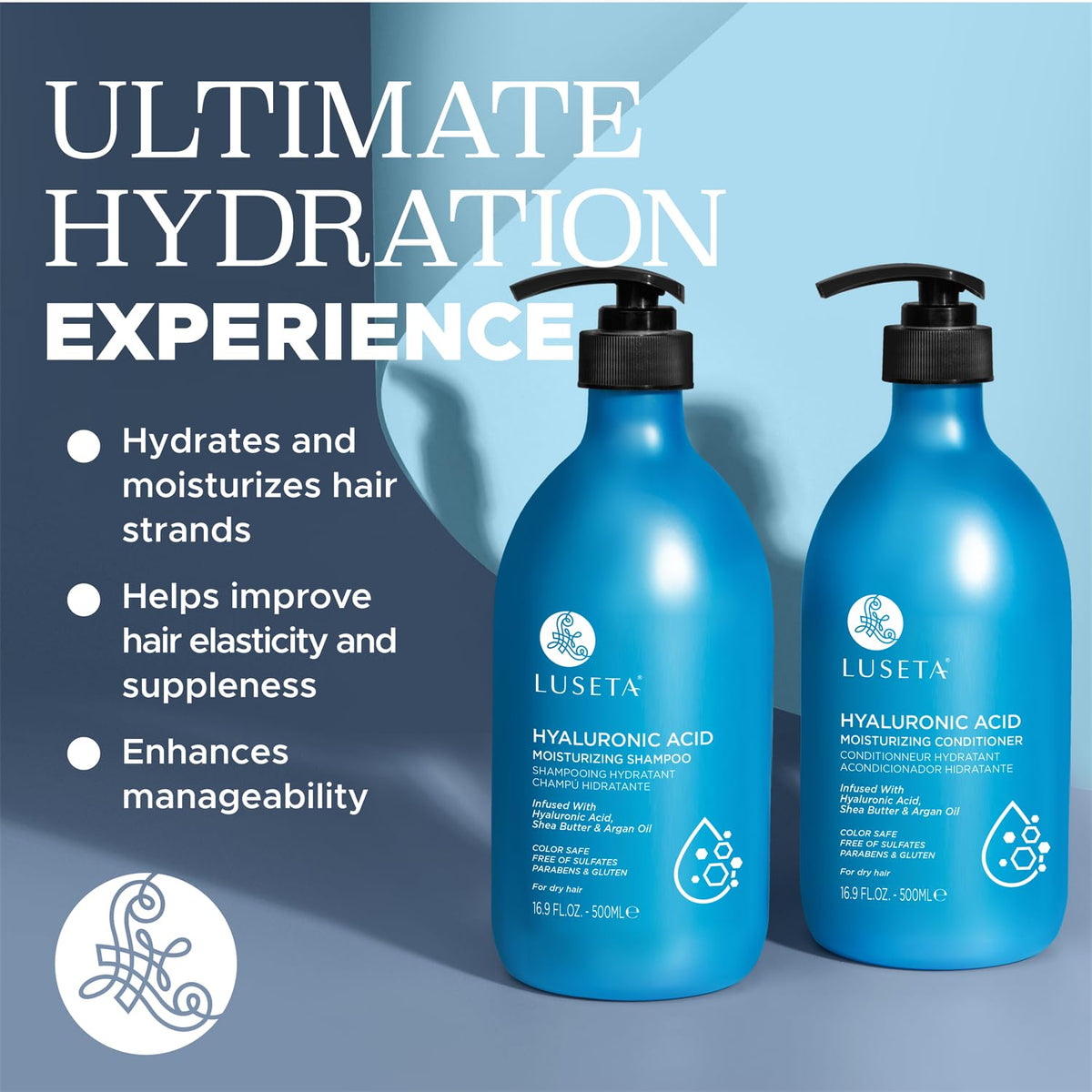 Hydrating Shampoo and Conditioner Set with Shea Butter & Avocado Oil R650769