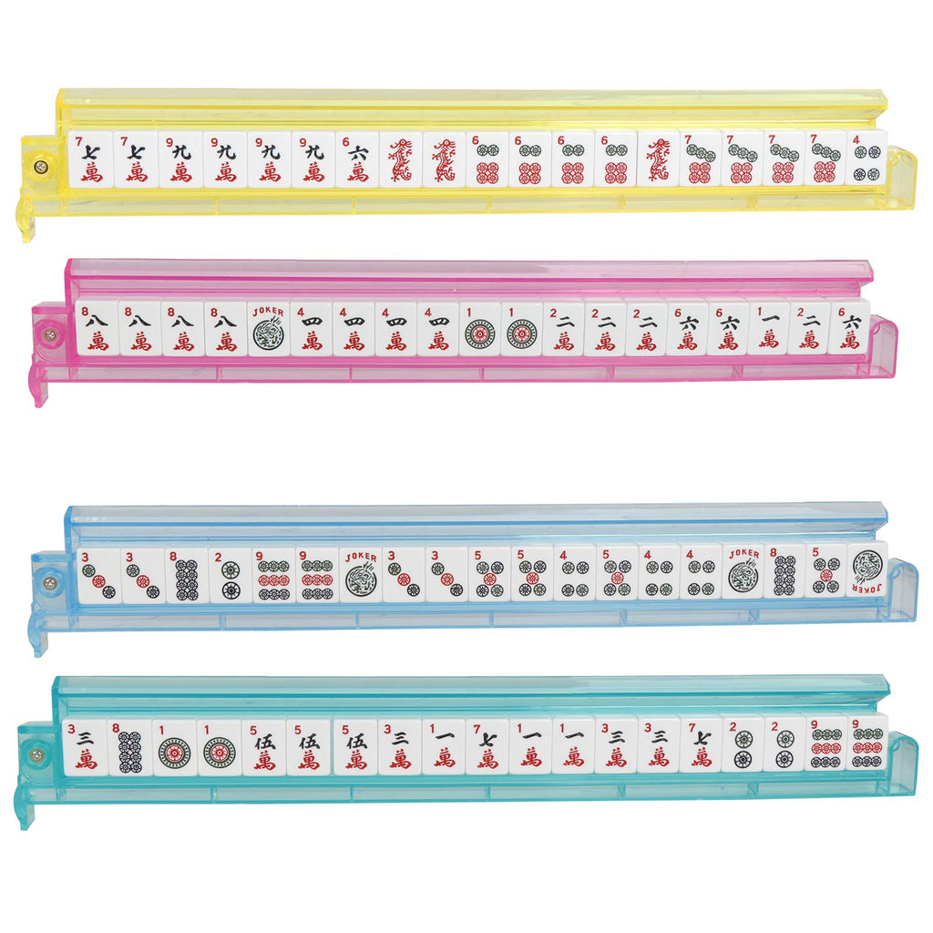 166 Tiles Mahjong Set with Racks Pushers Bag X864