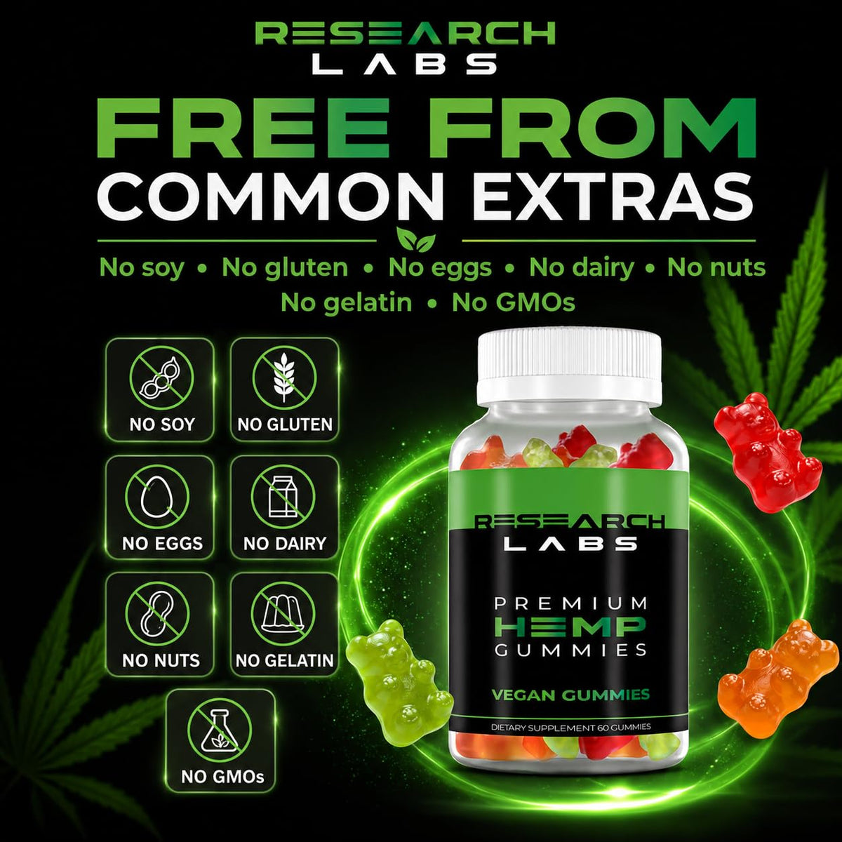 Premium Hemp Gummies 120 Count V6247