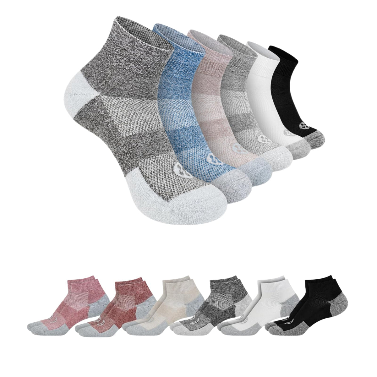 Diabetic Socks for Men, 12 Pairs Ankle & Low Cut Size 9-15 D71131