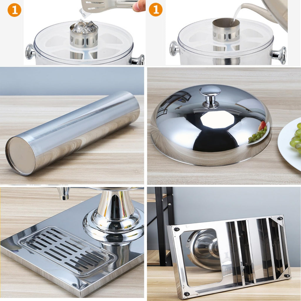 Stainless Steel Beverage Dispenser with Stand 24L H269802