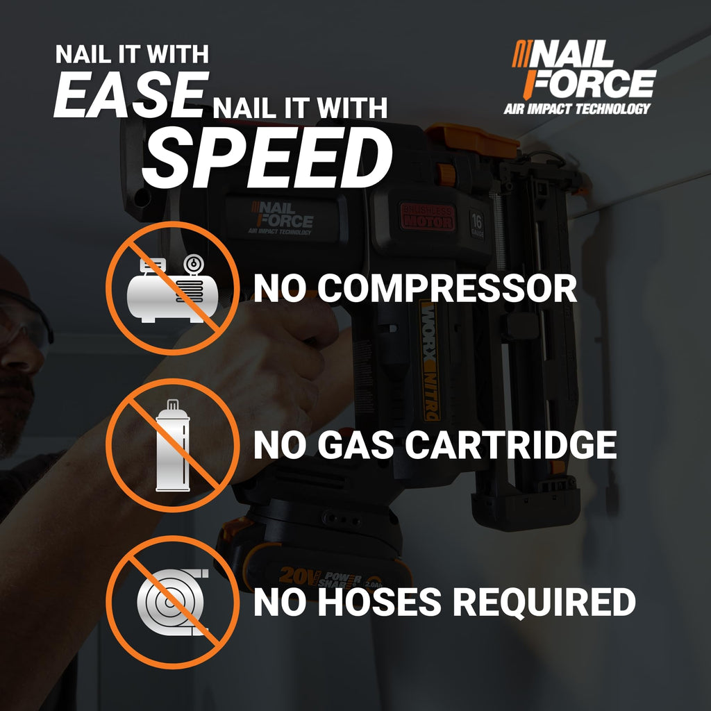 20V 16GA Cordless Finish Nailer P956