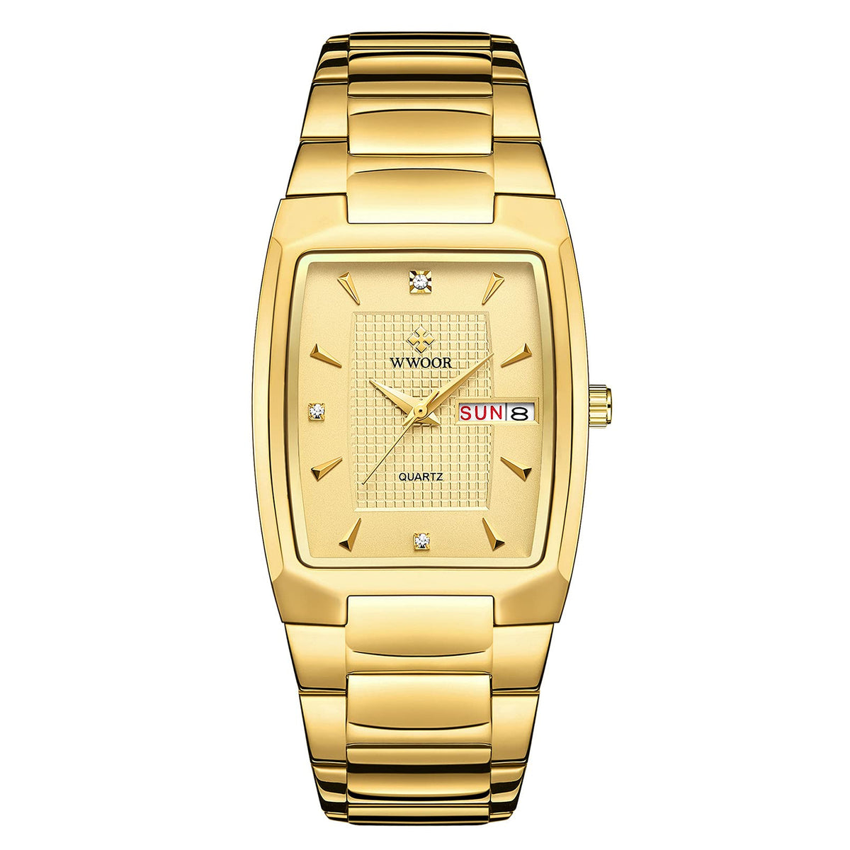 Square Stainless Steel Analog Quartz Watch with Date G50552