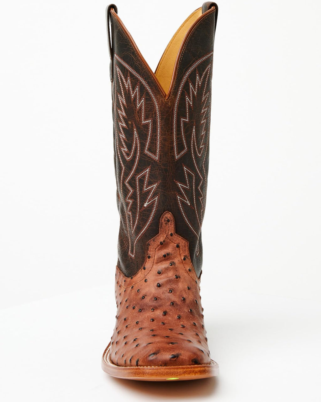 Cognac Ostrich Print Tall Western Boots G10001