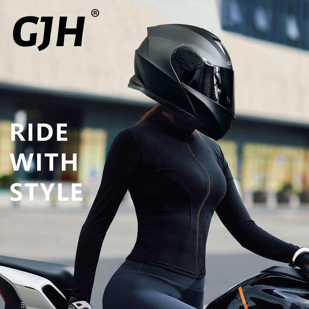 Modular Motorcycle Helmet Flip Up Anti-Fog Lens L6617
