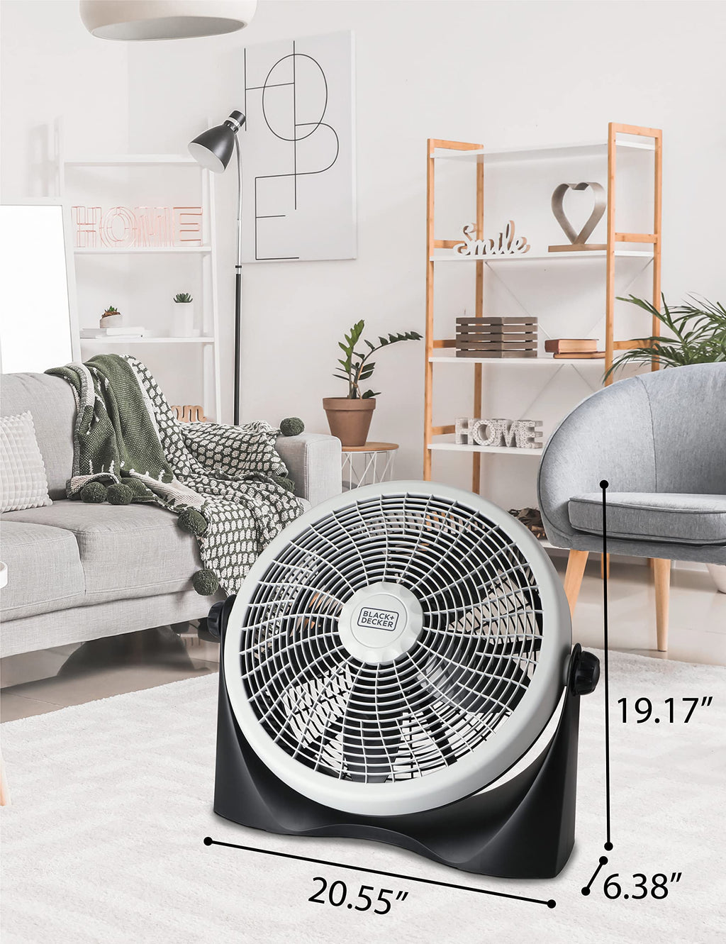 15.6” High Velocity Floor Fan, 3 Speeds P3254