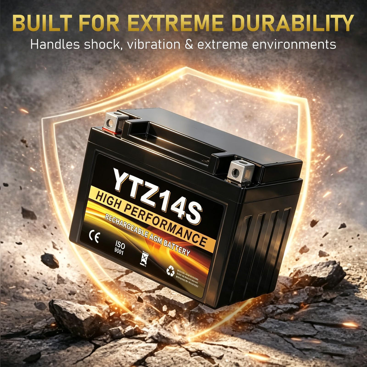 12V 11.2Ah AGM Sealed Motorcycle Battery W775265