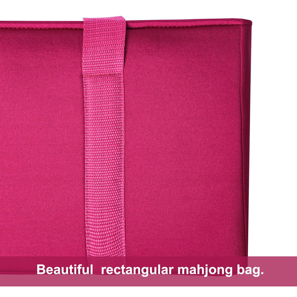 American Mahjong Set 166 White Tiles with Red Bag and Racks L635100