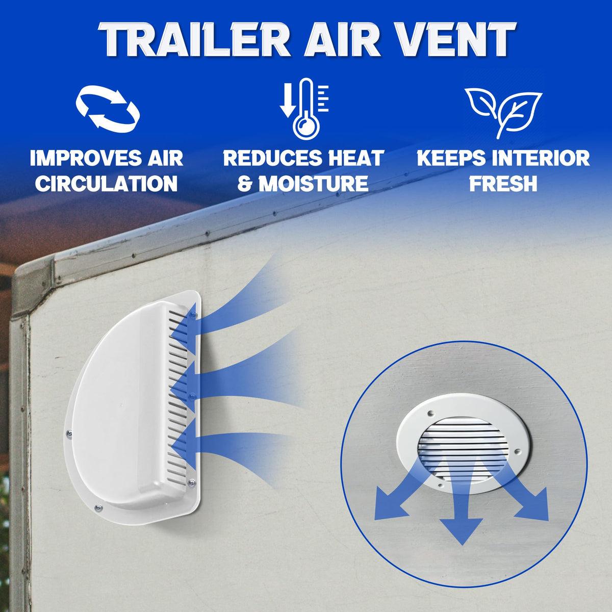 RV Vent Covers with Mounting Hardware L3934