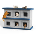 Resin Double-Decker Outdoor Cat House H379