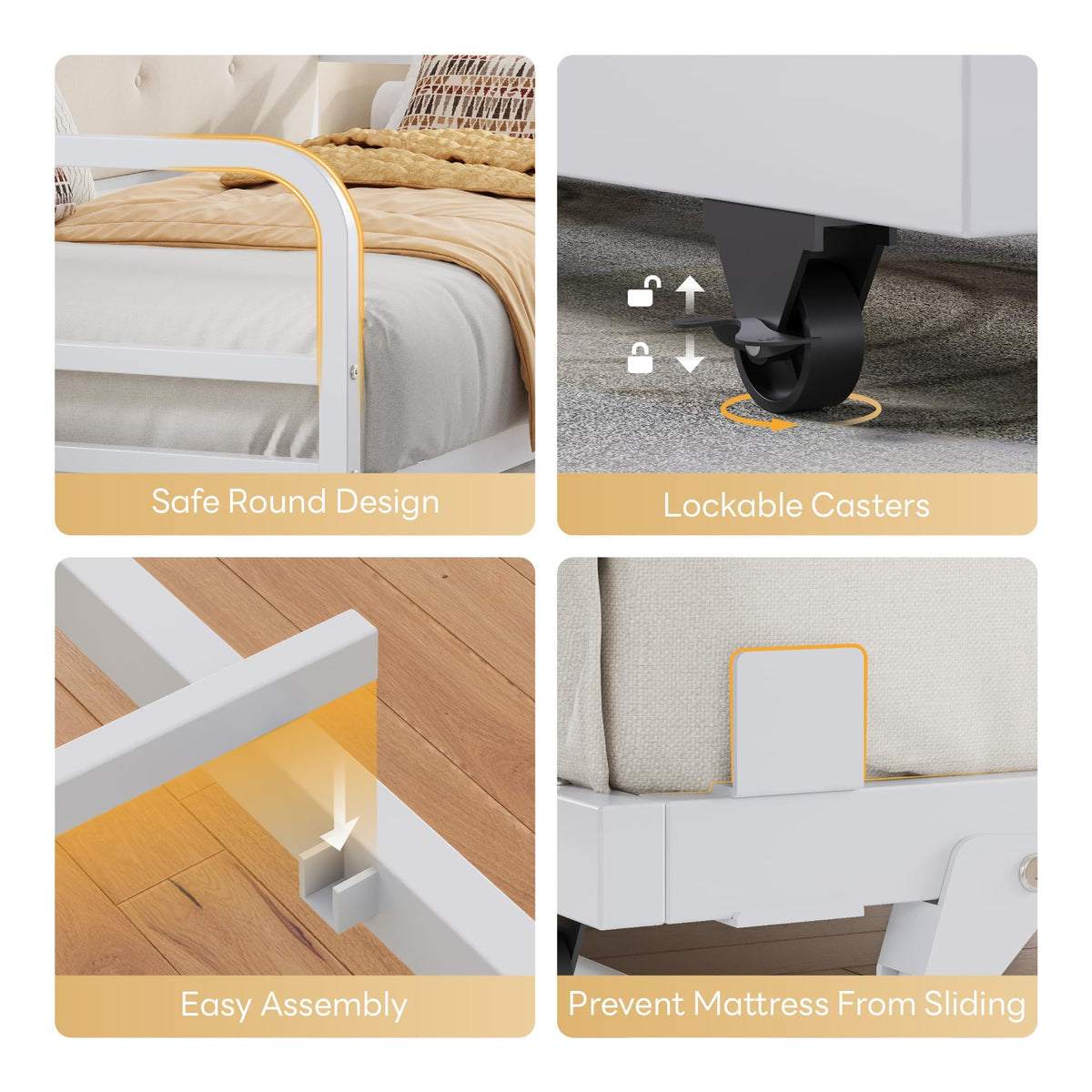 White Daybed with Trundle A397834