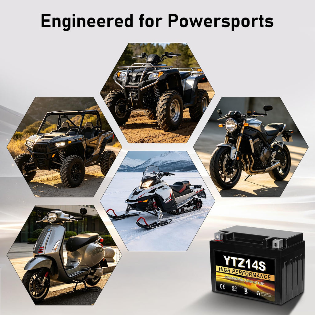 12V 11.2Ah AGM Sealed Motorcycle Battery W775265