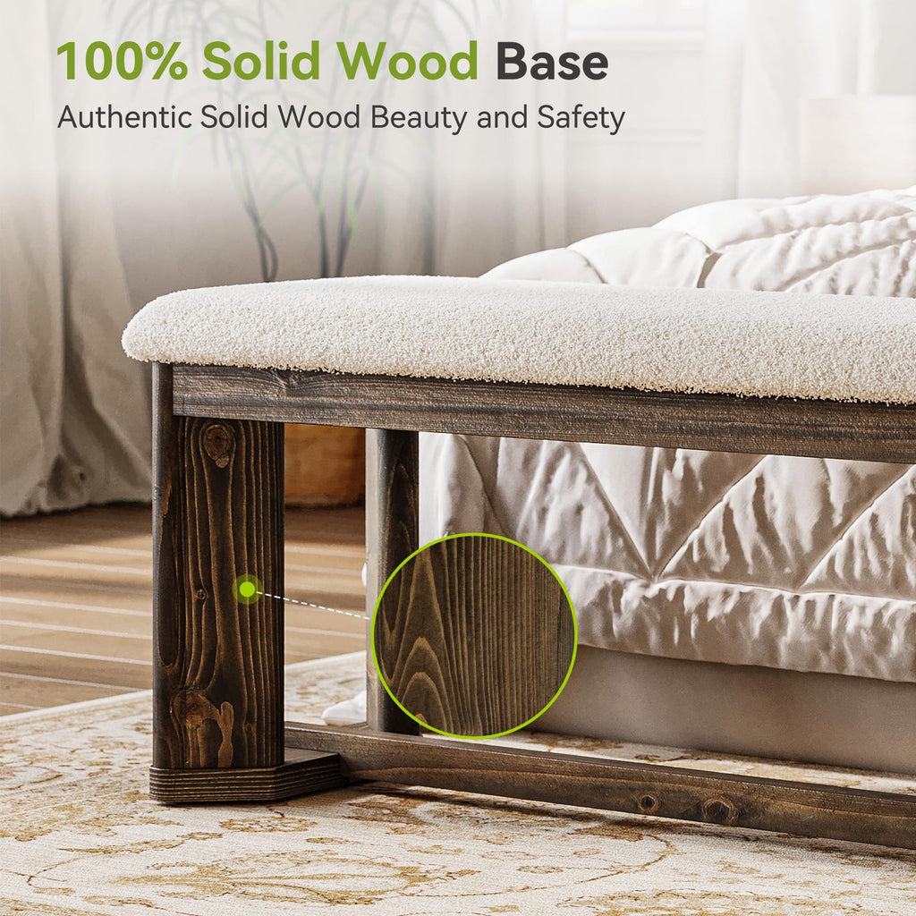 Upholstered Bench with Cushion P4292