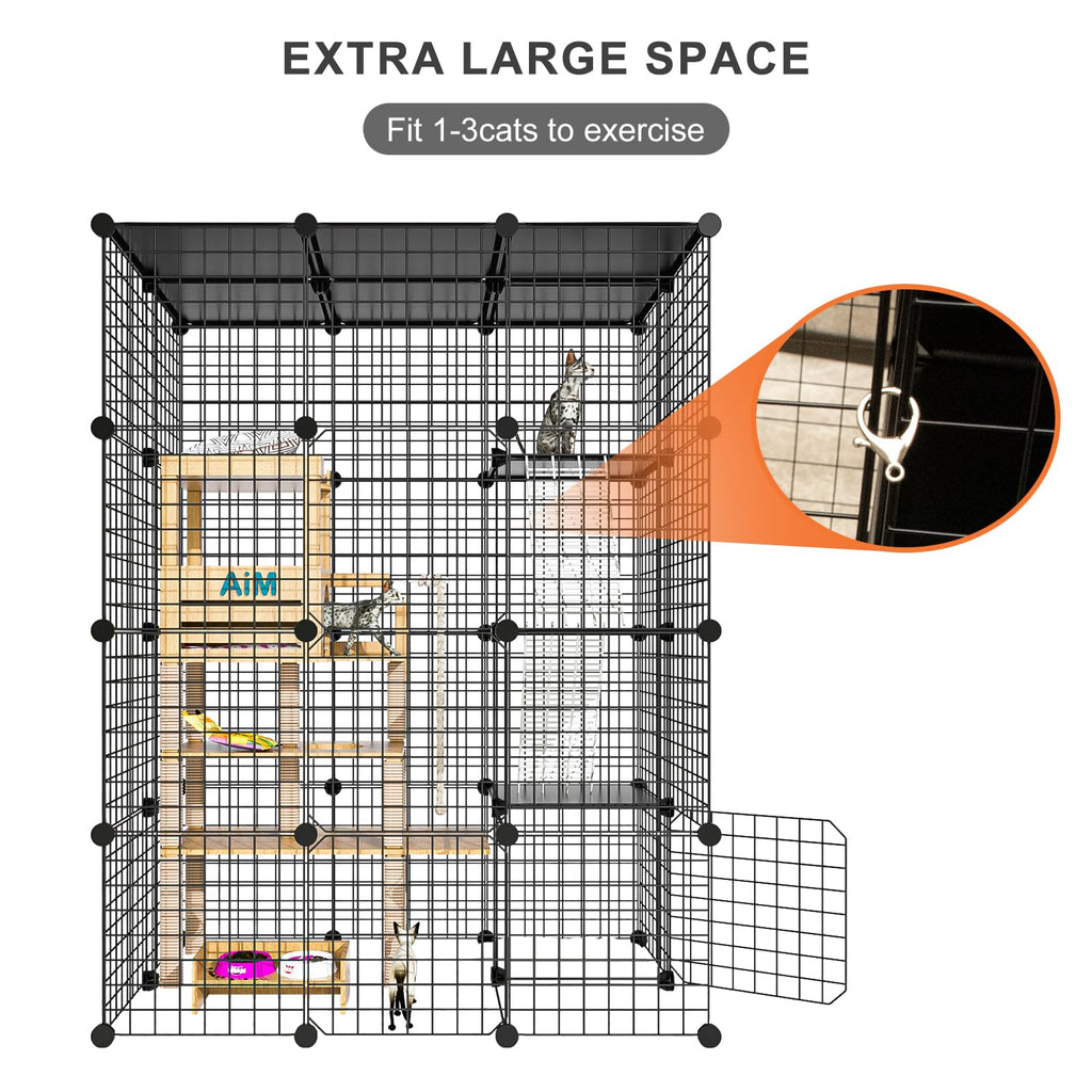 Large Detachable Metal Wire Cat Enclosure Q794