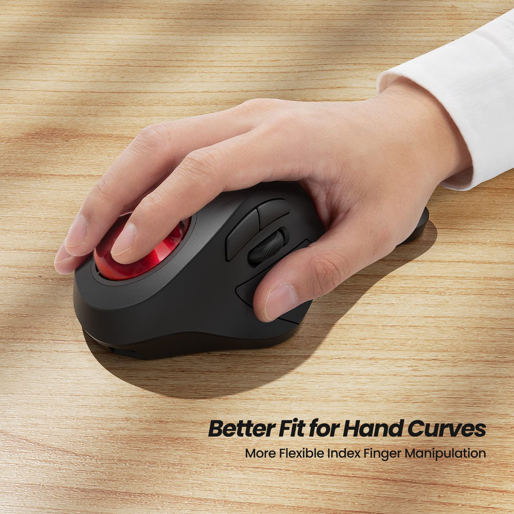 Wireless Trackball Mouse Ergonomic J9342