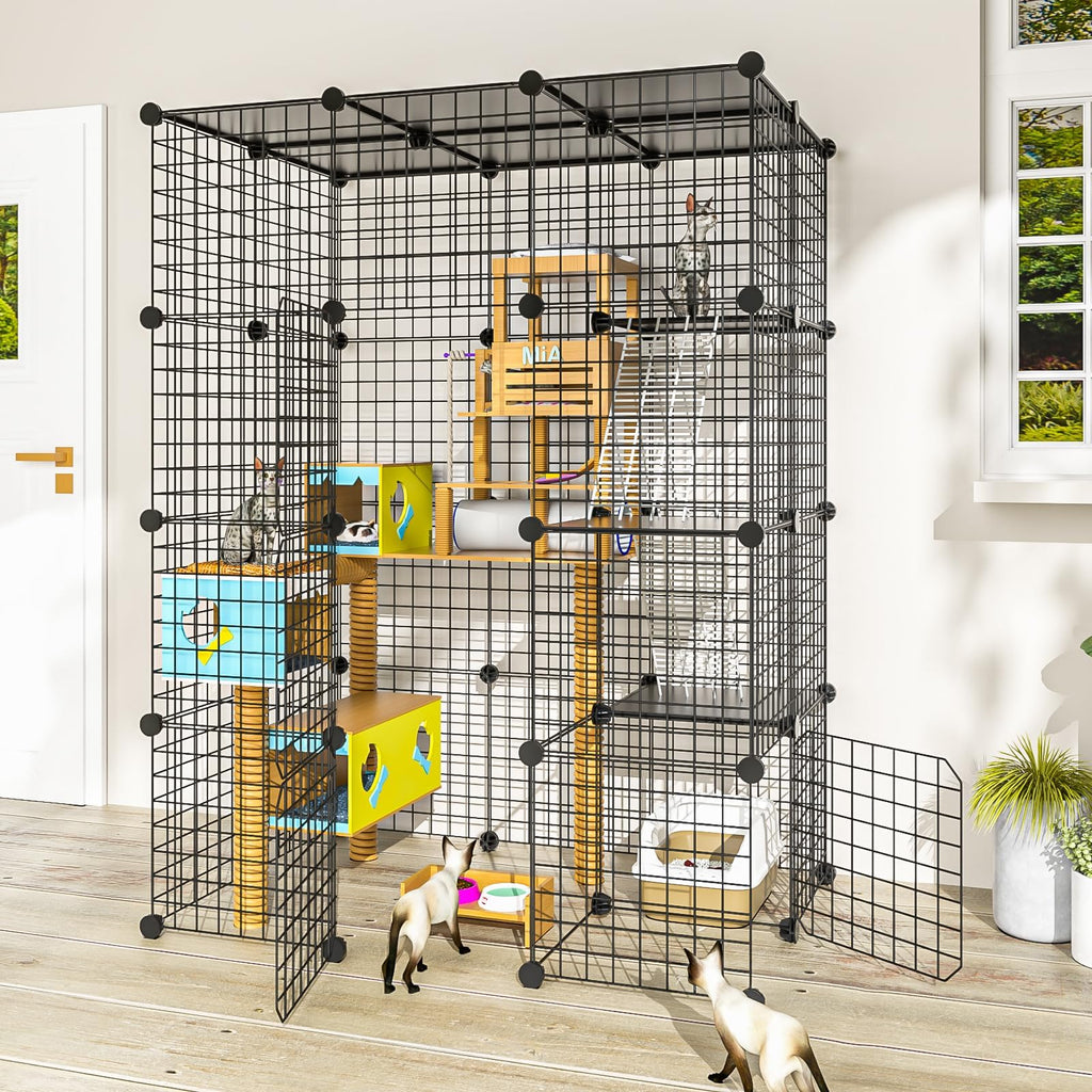 Large Detachable Metal Wire Cat Enclosure Q794