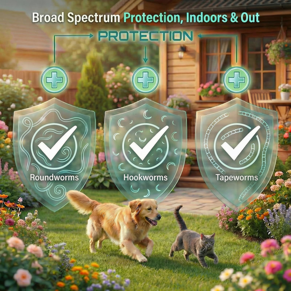 Broad Spectrum Pyrantel Pamoate and Praziquantel Dewormer Liquid 3.38 fl oz U256