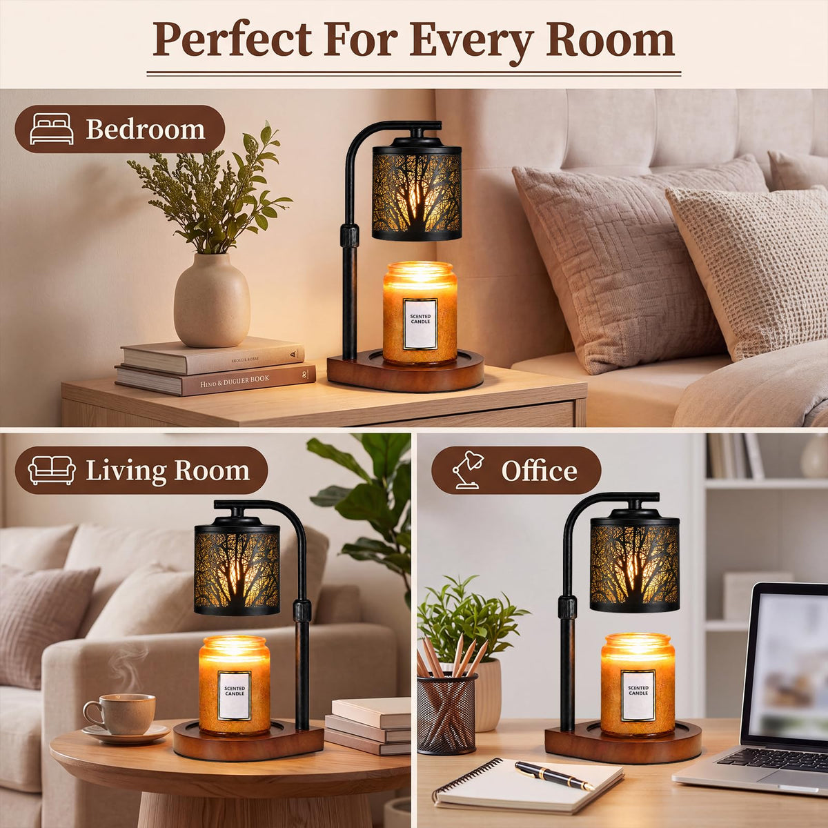 Candle Warmer Lamp with Timer & Dimmer L676286