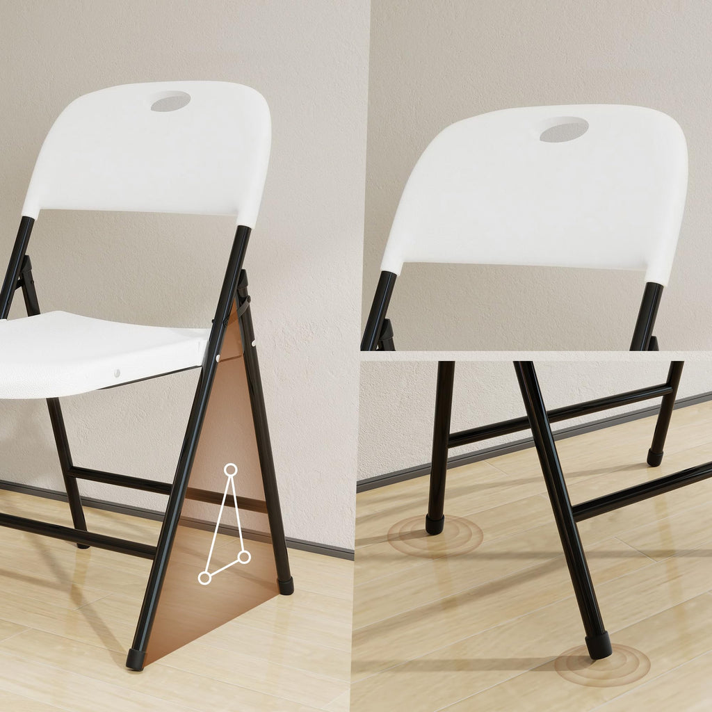 White 6 Pack Plastic Folding Chairs C463