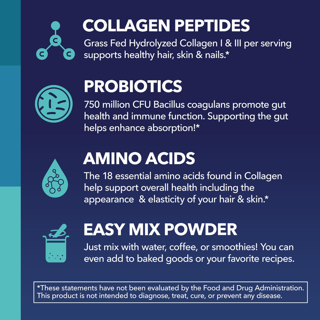 Unflavored Collagen Peptides Powder with Probiotics C318994