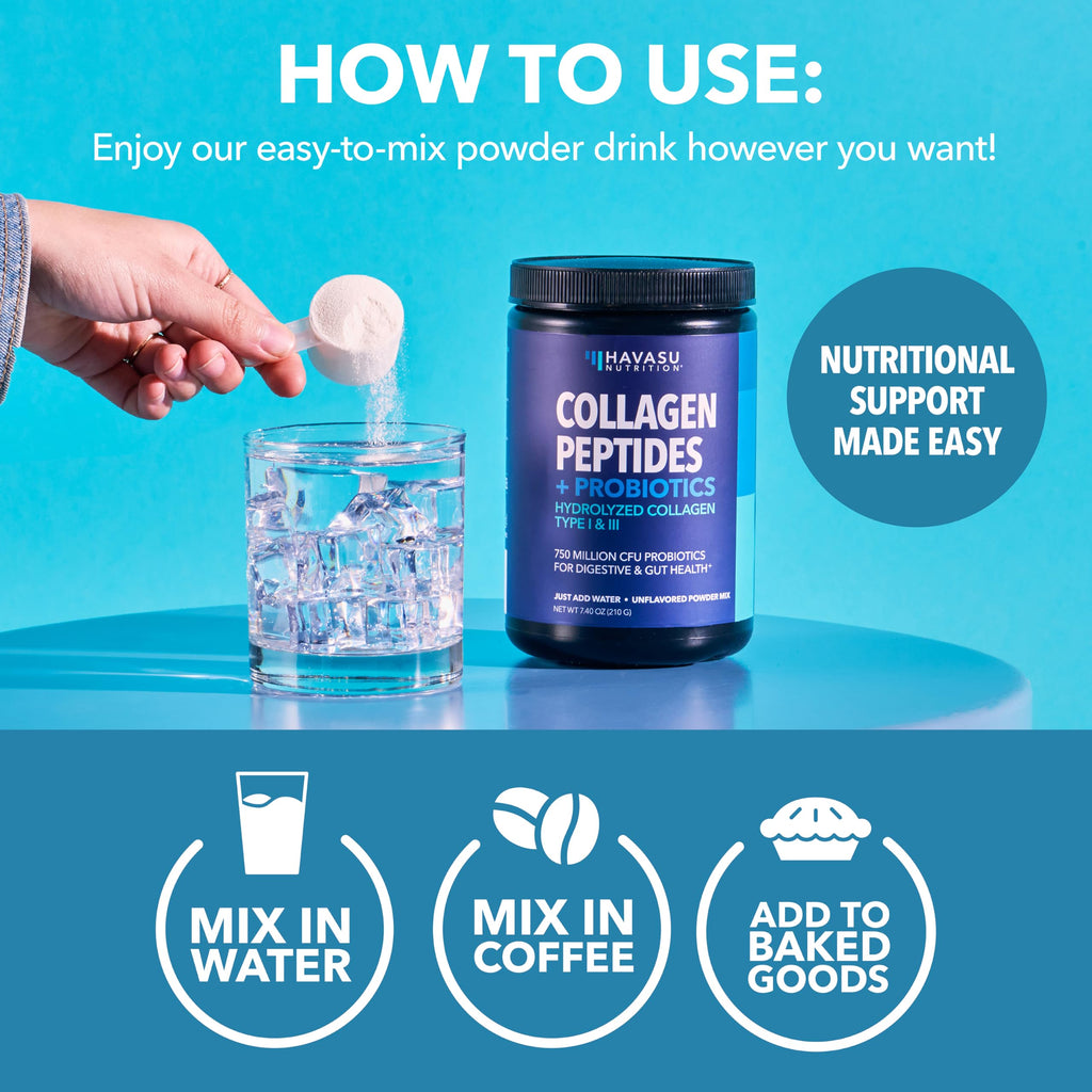 Unflavored Collagen Peptides Powder with Probiotics C318994