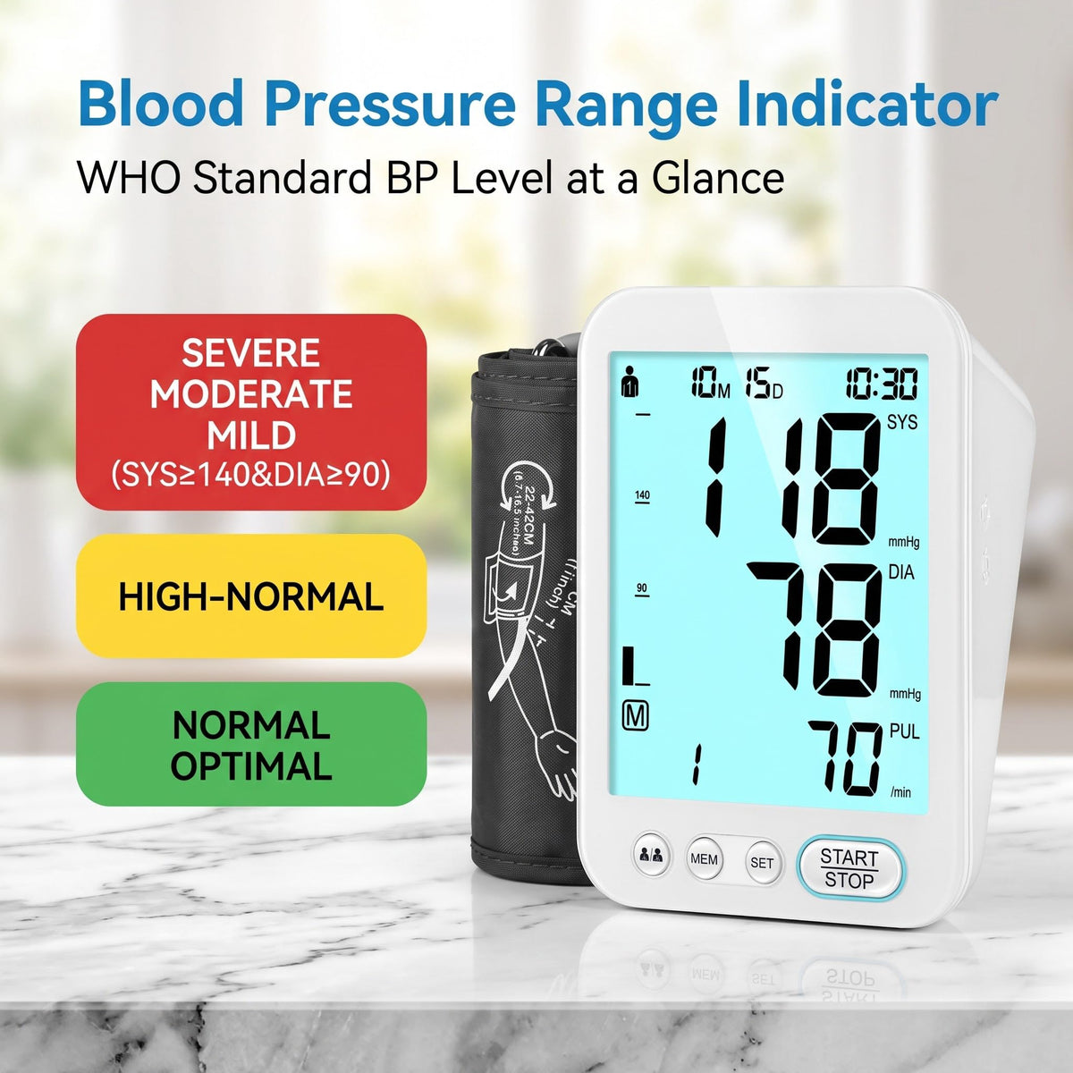 Blood Pressure Monitor Upper Arm with Storage Bag U29191