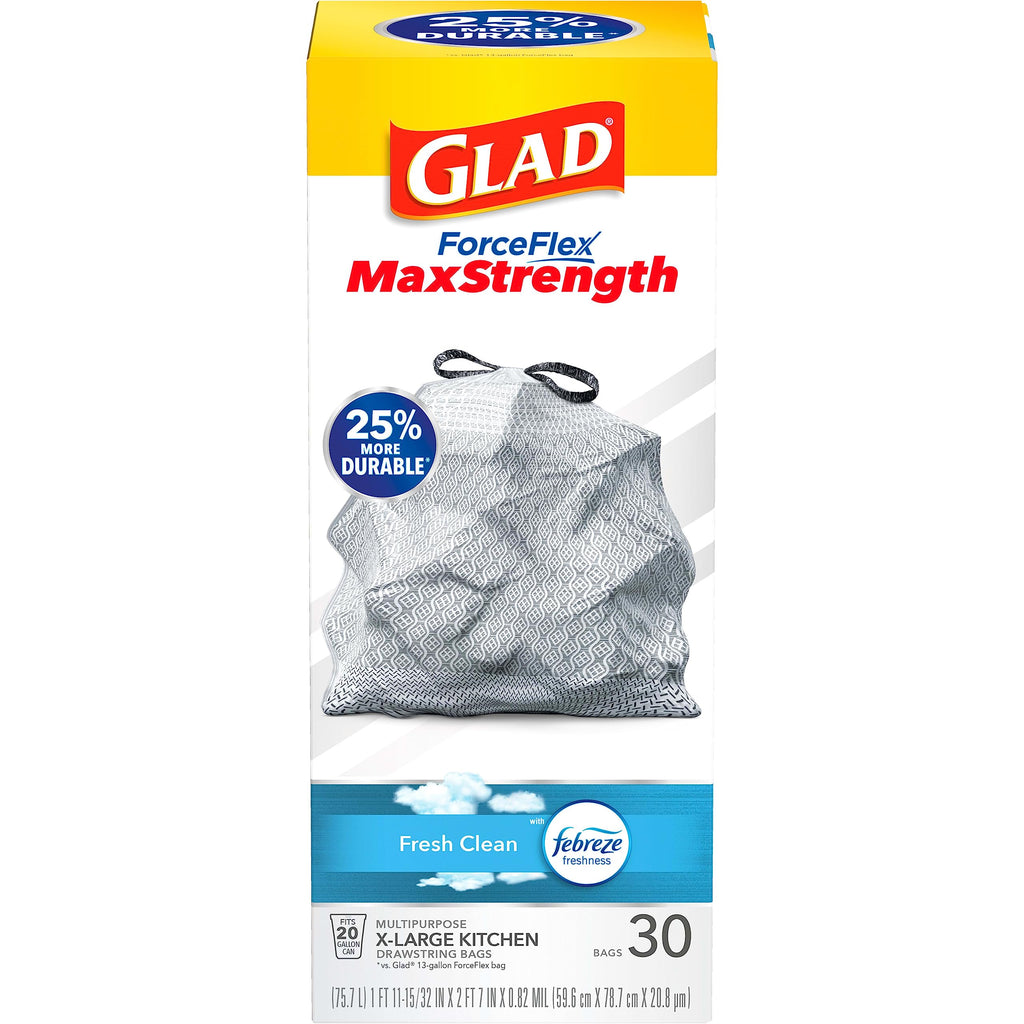 XL Trash Bags, 20 Gal, 30 Ct N69890