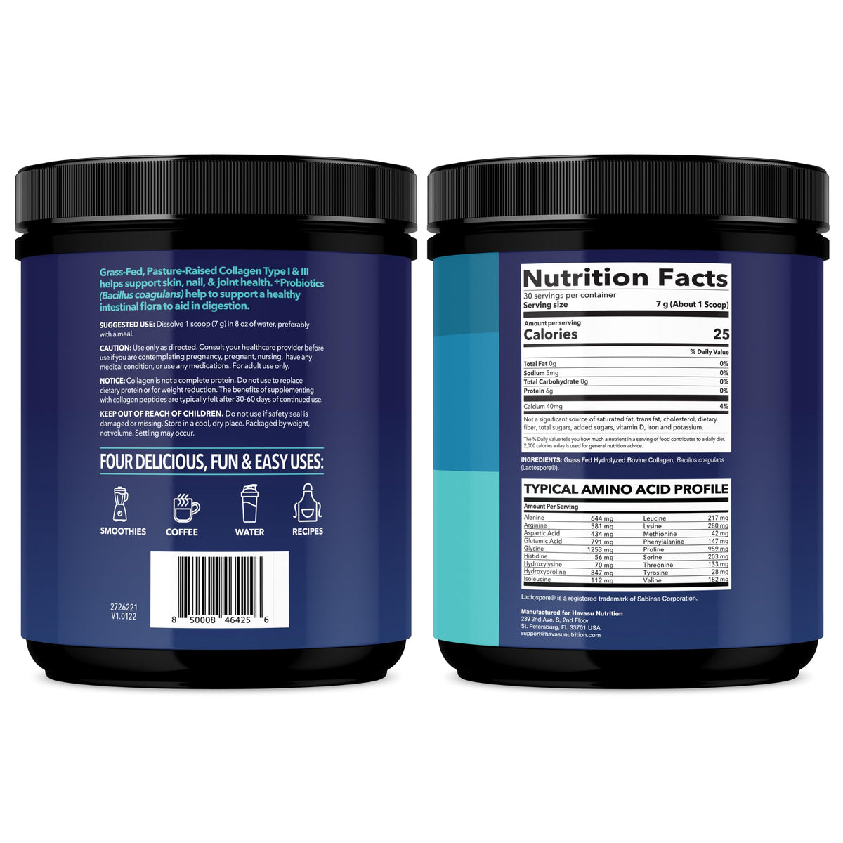 Unflavored Collagen Peptides Powder with Probiotics C318994
