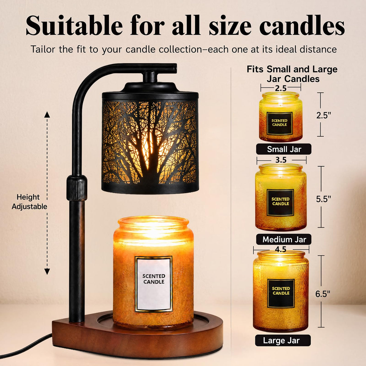 Candle Warmer Lamp with Timer & Dimmer L676286