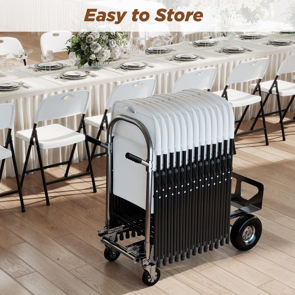 White 6 Pack Plastic Folding Chairs C463