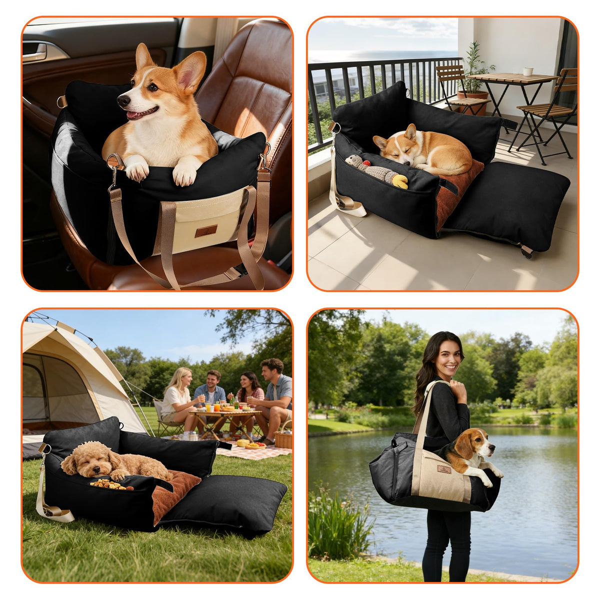 Dog Car Seat for Small Dogs Under 25 lbs V13400