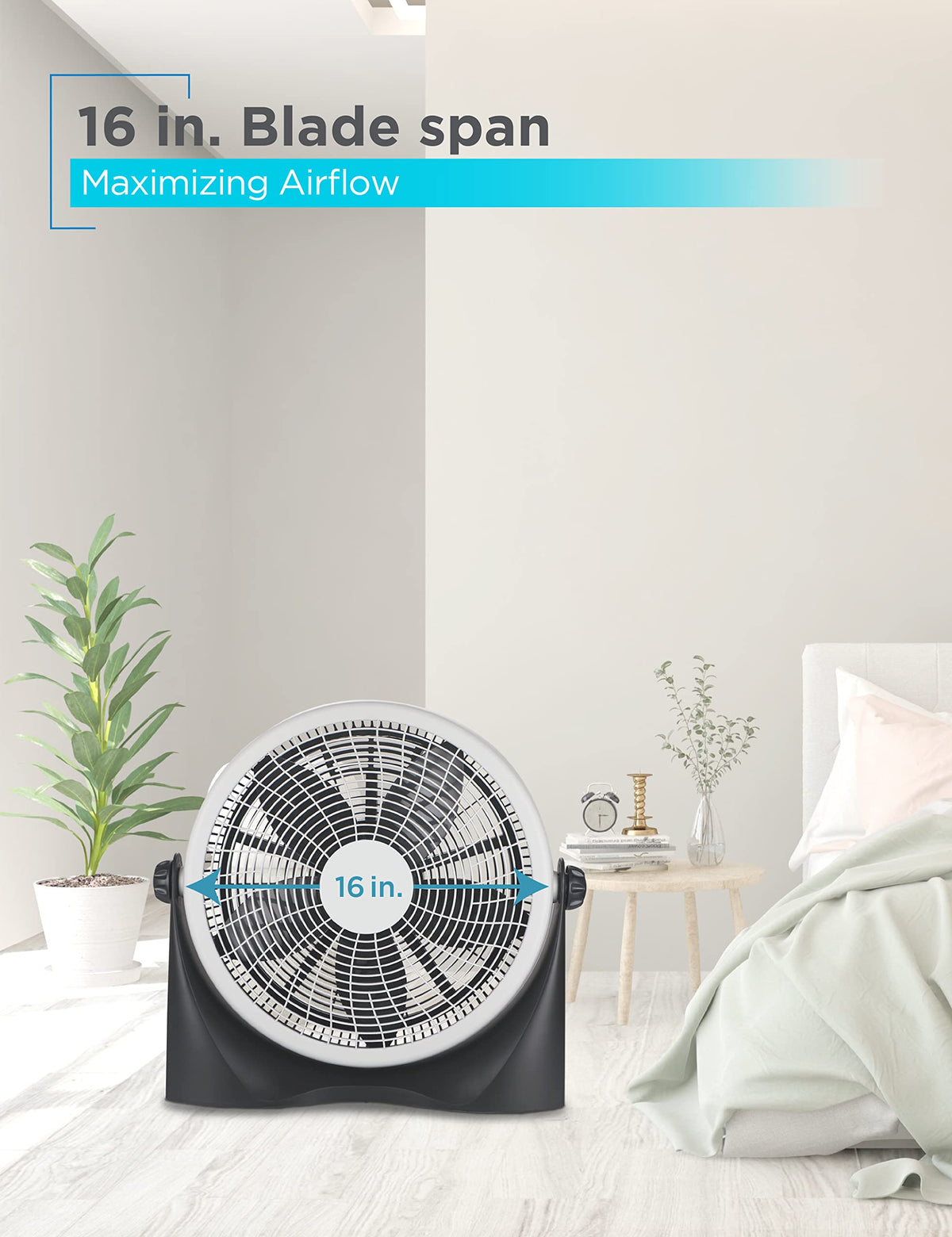 15.6” High Velocity Floor Fan, 3 Speeds P3254