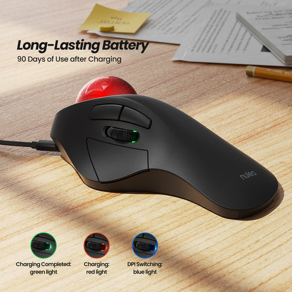 Wireless Trackball Mouse Ergonomic J9342