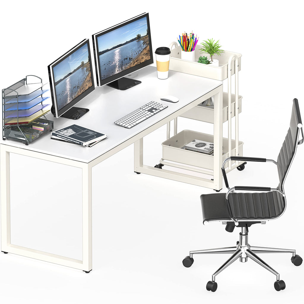 55-Inch White Office Computer Desk Z816