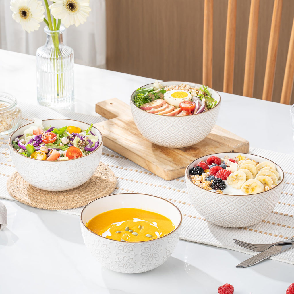 26 oz Ceramic Soup Bowls Set of 4 Z135236