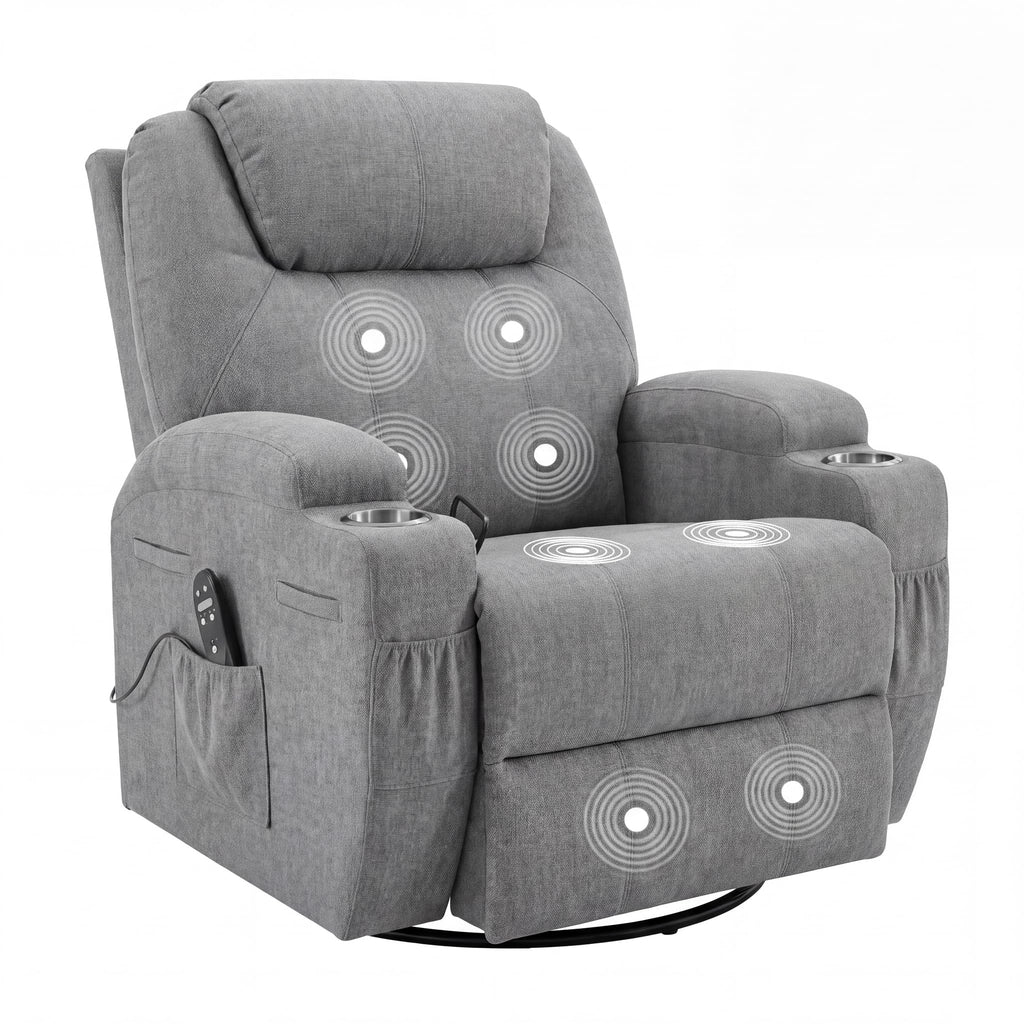 Small Swivel Rocker Recliner with Massage Z100