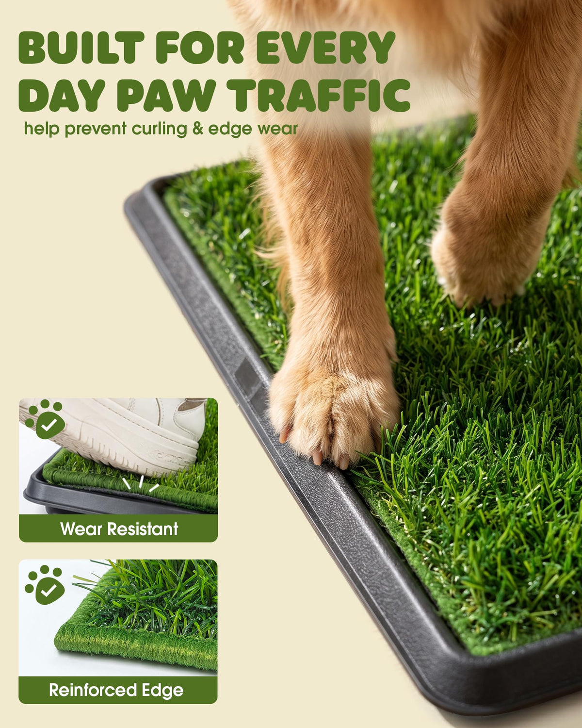 3 Layer Dog Grass Pad with Tray 30" x 20" B756001