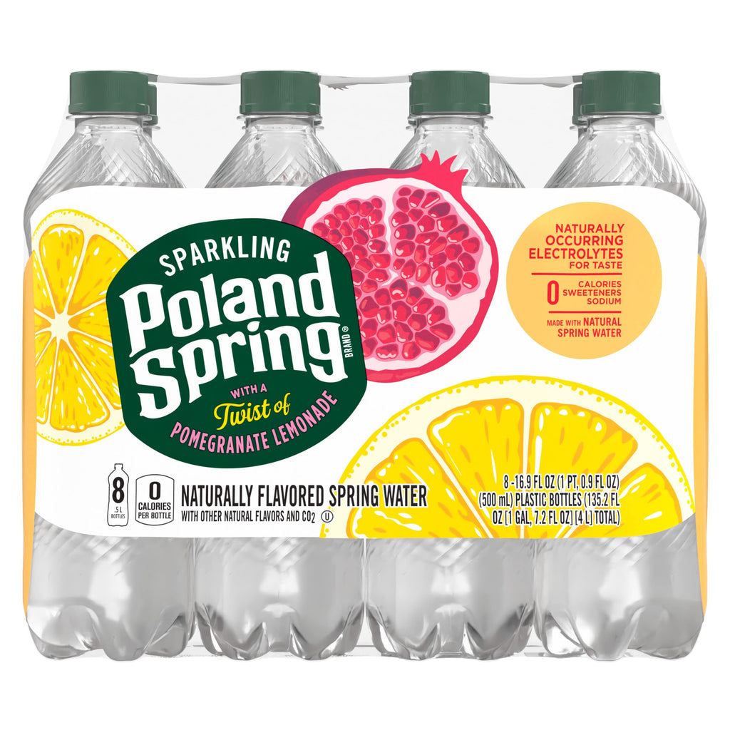 Sparkling Water Pomegranate Lemonade 16.9 oz Bottles Pack of 8 U636676