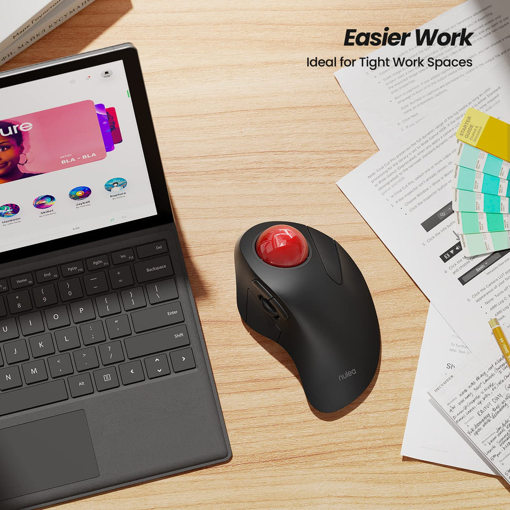 Wireless Trackball Mouse Ergonomic J9342