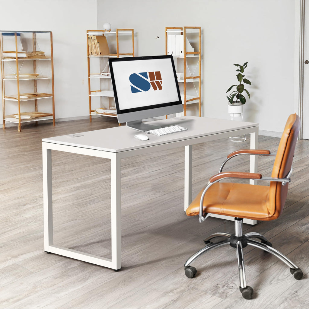 55-Inch White Office Computer Desk Z816